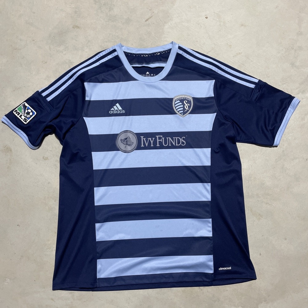 Sporting KC Kansas City 2014/2015 Hoops Away Soccer Jersey Men's Size 2XL